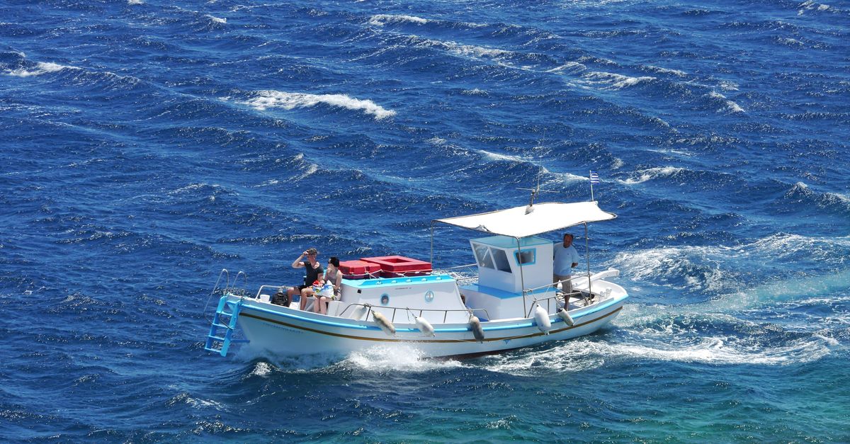 Deep sea fishing Andaman boat on blue water